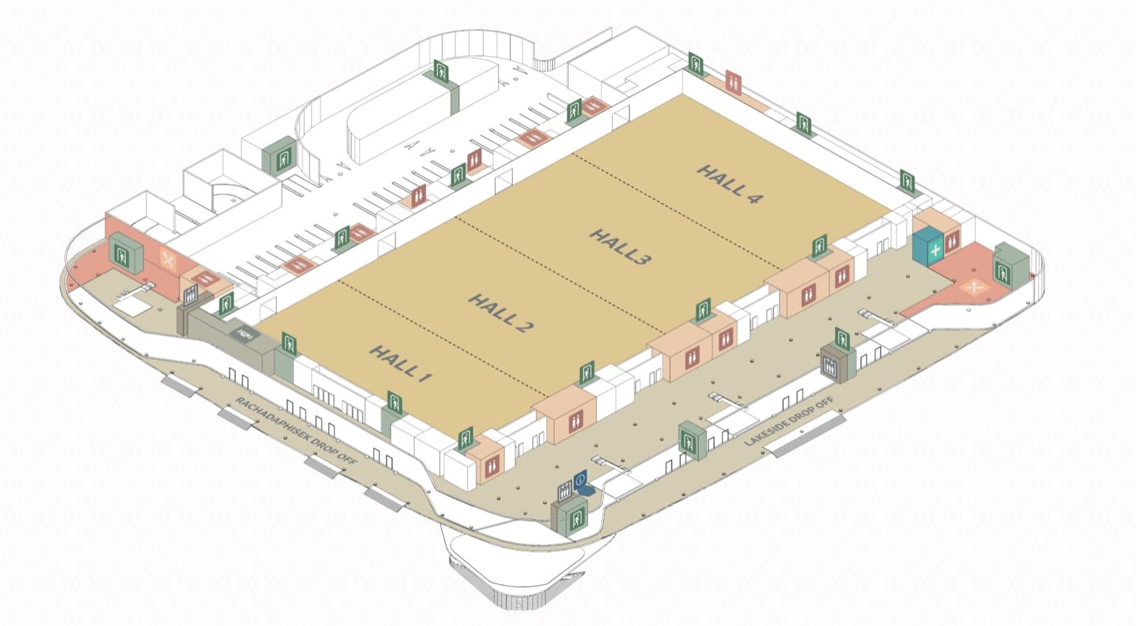 ผังชั้น G — Exhibition Hall 3–4